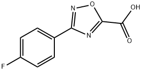 3-(4-플루오로페닐)-1,2,4-옥사디아졸-5-카르복실산 구조식 이미지