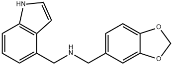 N-(1,3-Benzodioxol-5-ylmethyl)-N-(1H-indol-4-ylmethyl)amine Structure