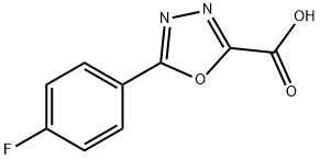 5-(4-플루오로페닐)-1,3,4-옥사디아졸-2-카르복실산 구조식 이미지