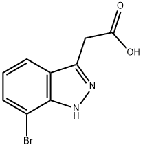 (7-BROMO-1H-INDAZOL-3-YL)ACETIC ACID Structure