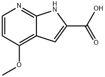 1H-피롤로[2,3-b]피리딘-2-카르복실산,4-메톡시- 구조식 이미지
