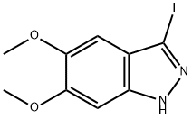 3-요오도-5,6-디메톡시-1H-인다졸 구조식 이미지