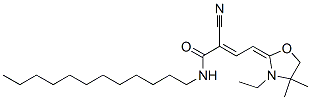 2-Cyano-N-dodecyl-4-(3-ethyl-4,4-dimethyl-2-oxazolidinylidene)-2-butenamide Structure