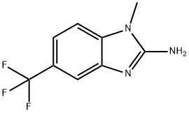 1-메틸-5-(트리플루오로메틸)-1H-벤즈이미다졸-2-아민(SALTDATA:HBr) 구조식 이미지