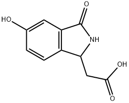 (5-HYDROXY-3-OXO-2,3-DIHYDRO-1H-ISOINDOL-1-YL)-ACETIC ACID 구조식 이미지