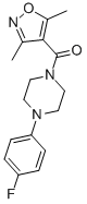 Methanone, (3,5-dimethyl-4-isoxazolyl)[4-(4-fluorophenyl)-1-piperazinyl]- Structure