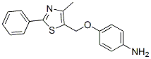 벤젠아민,4-[(4-메틸-2-페닐-5-티아졸릴)메톡시]- 구조식 이미지