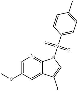 1H-Pyrrolo[2,3-b]pyridine, 3-iodo-5-Methoxy-1-[(4-Methylphenyl)sulfonyl]- Structure