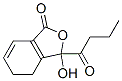 4,5-Dihydro-3-hydroxy-3-(1-oxobutyl)-1(3H)-isobenzofuranone 구조식 이미지