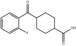 TRANS-4-(2-FLUOROBENZOYL)CYCLOHEXANE-1-CARBOXYLIC ACID Structure