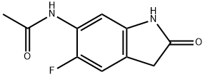 Acetamide,  N-(5-fluoro-2,3-dihydro-2-oxo-1H-indol-6-yl)- Structure