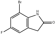 7-bromo-5-fluoro-1,3-dihydro-indol-2-one 구조식 이미지