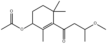 1-[3-(Acetyloxy)-2,6,6-trimethyl-1-cyclohexen-1-yl]-3-methoxy-1-butanone 구조식 이미지