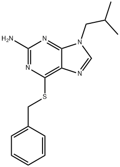 6-벤질설파닐-9-(2-메틸프로필)푸린-2-아민 구조식 이미지