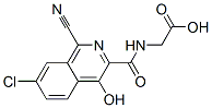 글리신,N-[(7-클로로-1-시아노-4-히드록시-3-이소퀴놀리닐)카르보닐]- 구조식 이미지
