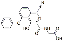 글리신,N-[(1-시아노-4-히드록시-5-페녹시-3-이소퀴놀리닐)카르보닐]- 구조식 이미지