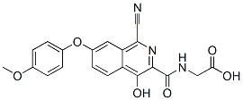 Glycine,  N-[[1-cyano-4-hydroxy-7-(4-methoxyphenoxy)-3-isoquinolinyl]carbonyl]- 구조식 이미지