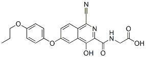 Glycine,  N-[[1-cyano-4-hydroxy-6-(4-propoxyphenoxy)-3-isoquinolinyl]carbonyl]- Structure