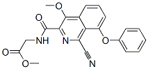 글리신,N-[(1-시아노-4-메톡시-8-페녹시-3-이소퀴놀리닐)카르보닐]-,메틸에스테르 구조식 이미지