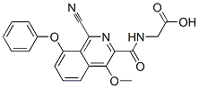 글리신,N-[(1-시아노-4-메톡시-8-페녹시-3-이소퀴놀리닐)카르보닐]- 구조식 이미지