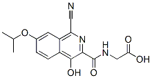 Glycine,  N-[[1-cyano-4-hydroxy-7-(1-methylethoxy)-3-isoquinolinyl]carbonyl]- 구조식 이미지