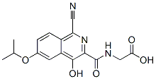 Glycine,  N-[[1-cyano-4-hydroxy-6-(1-methylethoxy)-3-isoquinolinyl]carbonyl]- 구조식 이미지
