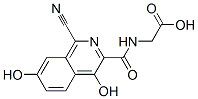 Glycine,  N-[(1-cyano-4,7-dihydroxy-3-isoquinolinyl)carbonyl]- Structure