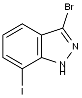 1H-INDAZOLE, 3-BROMO-7-IODO- 구조식 이미지