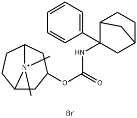 endo-8,8-dimethyl-3-[[[(2-phenylbicyclo[2.2.1]hept-2-yl)amino]carbonyl]oxy]-8-azoniabicyclo[3.2.1]octane bromide Structure