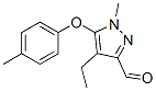 1H-Pyrazole-3-carboxaldehyde,  4-ethyl-1-methyl-5-(4-methylphenoxy)- Structure