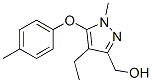 1H-Pyrazole-3-methanol,  4-ethyl-1-methyl-5-(4-methylphenoxy)- Structure