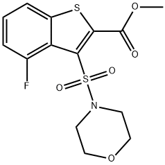 Methyl 4-fluoro-3-(morpholine-4-sulfonyl)-1-benzothiophene-2-carboxylate Structure