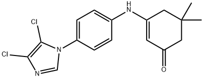 3-[4-(4,5-dichloro-1H-imidazol-1-yl)anilino]-5,5-dimethyl-2-cyclohexen-1-one 구조식 이미지