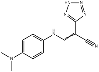 (E)-3-[4-(dimethylamino)anilino]-2-(1H-1,2,3,4-tetraazol-5-yl)-2-propenenitrile Structure