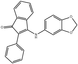 3-(1,3-benzodioxol-5-ylamino)-2-phenyl-1H-inden-1-one Structure