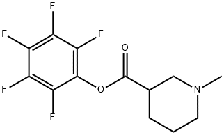Pentafluorophenyl 1-methylpiperidin-3-carboxylate 90% Structure