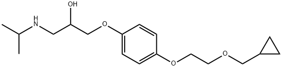 1-[4-[2-(cyclopropylmethoxy)ethoxy]phenoxy]-3-(propan-2-ylamino)propan -2-ol 구조식 이미지