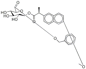 (S)-Naproxen Acyl-β-D-glucuronide Benzyl Ester Structure