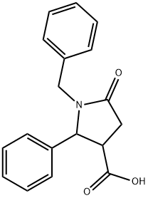 1-BENZYL-5-OXO-2-PHENYL-PYRROLIDINE-3-CARBOXYLIC ACID 구조식 이미지