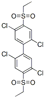 4,4'-bis(ethylsulfonyl)-2,2',5,5'-tetrachlorobiphenyl Structure