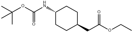 Ethyl trans-2-[4-(Boc-aMino)cyclohexyl]acetate Structure