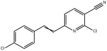 2-클로로-6-[2-(4-클로로페닐)비닐]니코티노니트릴 구조식 이미지