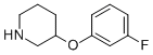 3-(3-FLUOROPHENOXY)PIPERIDINE Structure