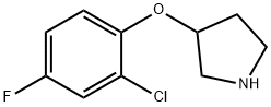 3-(2-CHLORO-4-FLUOROPHENOXY)PYRROLIDINE Structure