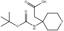 (4-Boc-amino-tetrahydrothiopyran-4-yl)-acetic acid Structure