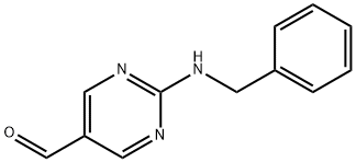 2-(벤질아미노)피리미딘-5-카발데하이드 구조식 이미지