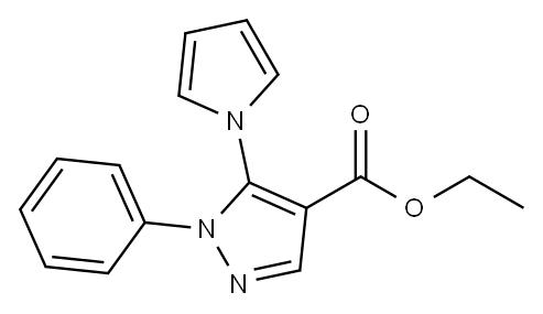 ETHYL 1-PHENYL-5-(1H-PYRROL-1-YL)-1H-PYRAZOLE-4-CARBOXYLATE Structure