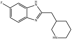 5-fluoro-2-(piperidin-3-ylmethyl)-1H-benzimidazole(SALTDATA: FREE) Structure