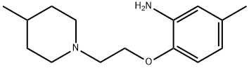 5-Methyl-2-[2-(4-methyl-piperidin-1-yl)-ethoxy]-phenylamine Structure