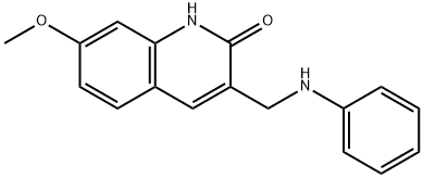 3-(Anilinomethyl)-7-methoxyquinolin-2(1H)-one Structure